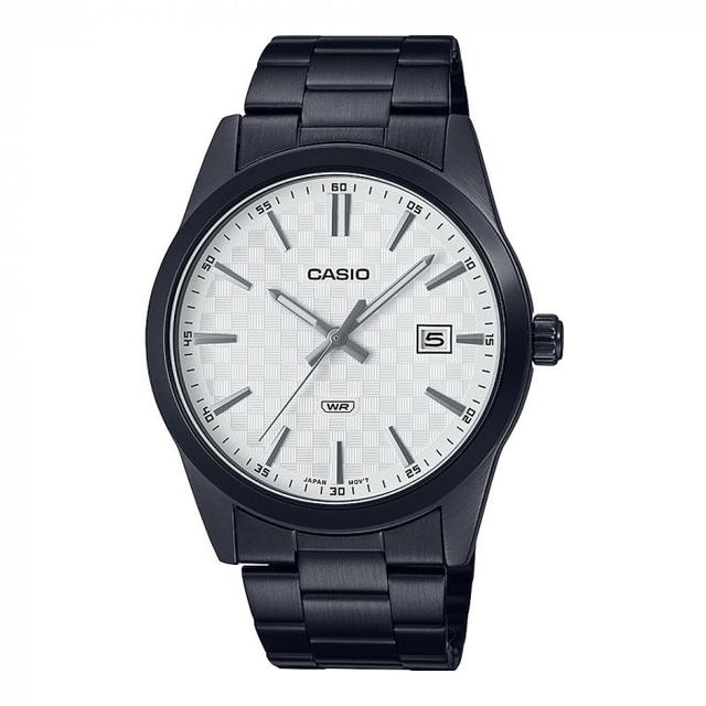 ساعة يد رجالية كاسيو معدن مقاومة للماء أسود CASIO Men Watch MTP-VD03B-7AUDF - SW1hZ2U6OTUxMzQx