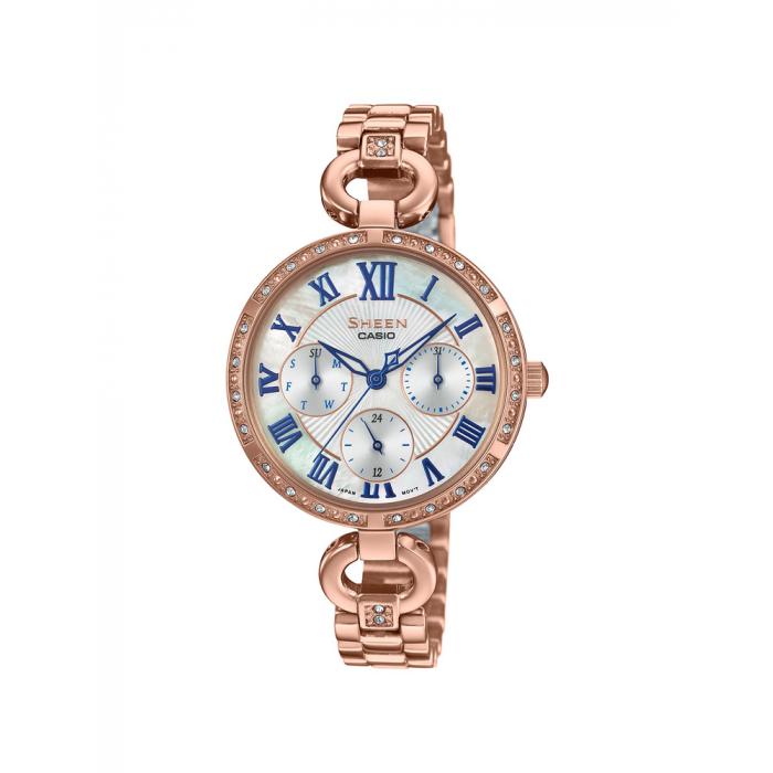 ساعة كاسيو شين نسائية أنالوغ معدن Casio SHEEN Women Analog Watch SHE-3067PG-7AUDF