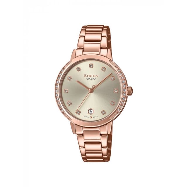 ساعة كاسيو شين نسائي أنالوغ Casio SHEEN Women Analog Watch SHE-4056PG-4AUDF