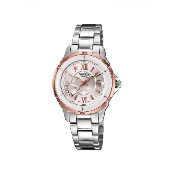 ساعة كاسيو شين نسائي أنالوغ معدن Casio SHEEN Women Analog Watch SHE-4505SG-7ADR