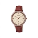 ساعة كاسيو شين نسائي أنالوغ جلد بني Casio SHEEN Women Analog Watch SHE-4535YGL-9AUDF