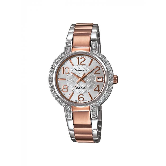 ساعة كاسيو شين نسائي أنالوغ معدن Casio SHEEN Women Analog Watch SHE-4804SG-7AUDR