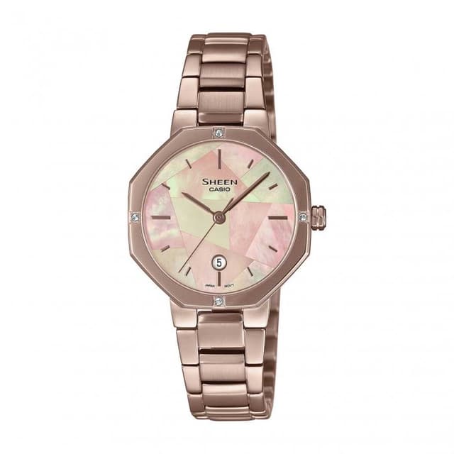 ساعة كاسيو شين نسائي أنالوغ معدن Casio SHEEN Women Analog Watch SHE-4543CG-4AUDF