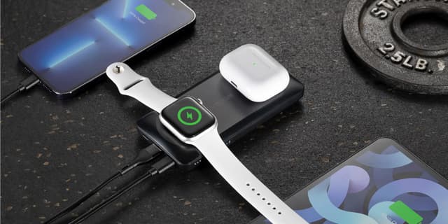 شاحن متنقل باوربانك ماج سيف 3 في 1 فيجر Veger MagMulti Wireless Power Bank سعة 10000 مللي أمبير