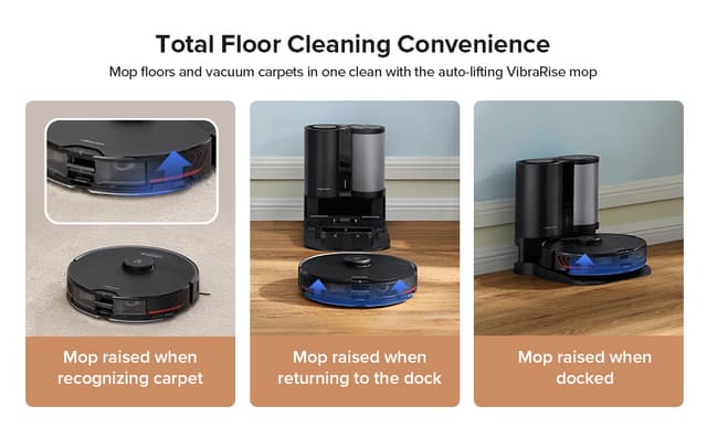 Roborock S7 MaxV Robot Vacuum & Mop (5100Pa, 3D AI Obstacle Avoidance, Sonic Vibration Mopping System, Carpet Detection, 180min Run Time, 400ml Dust / 200ml Water Tank, App/Voice Control)