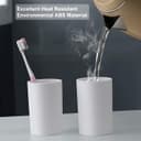 Toothbrush Holders, 4 Cups Toothbrush Holder Wall Mounted with Toothpaste Dispenser