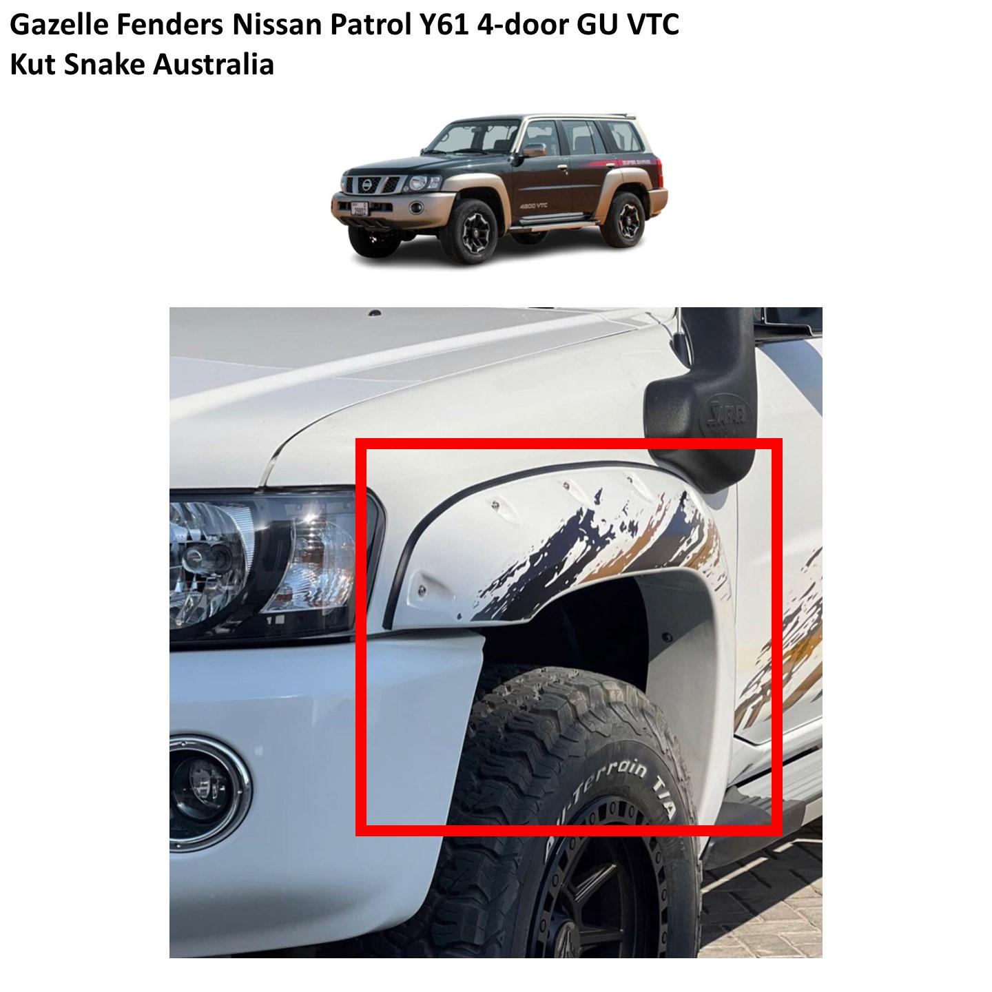 Gazelle Fenders Nissan Patrol Y61 4-door GU VTC (Kut Snake Australia)
