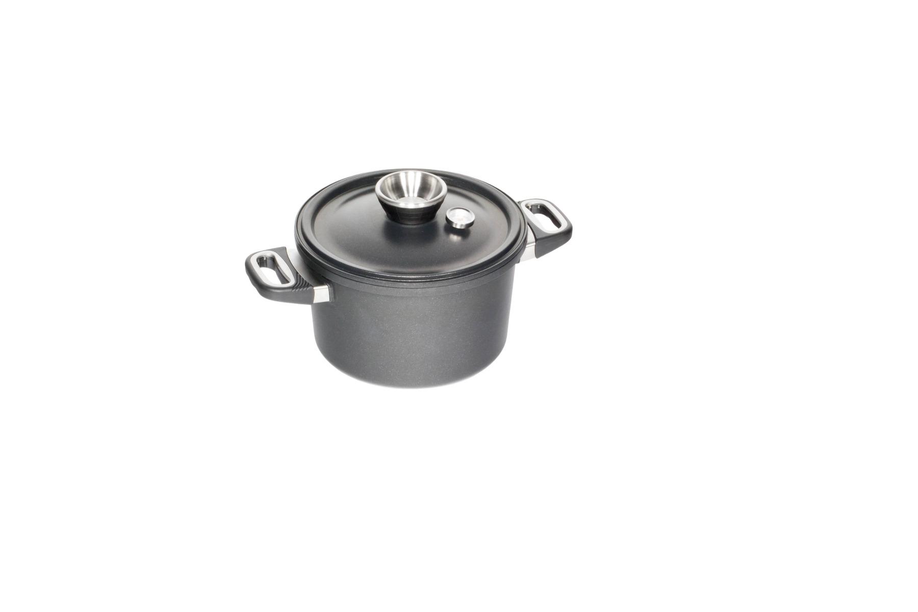 AMT Induction Pot with Lid & Steamer, 24 cm, I 1424-E-SET