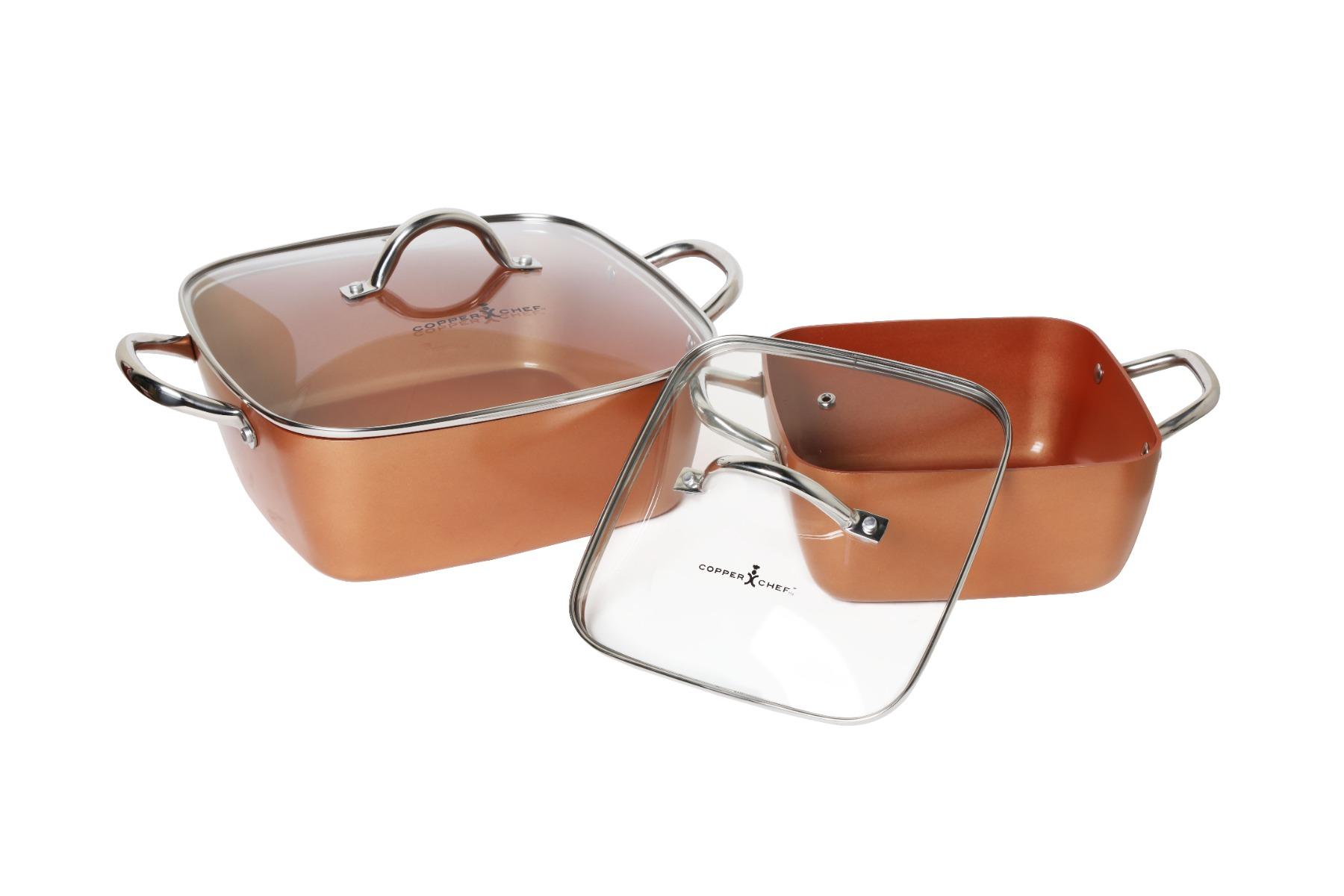 copperchef Copper Chef 4 Pcs Square Deep Dish Pan, 20 & 27cm, 540-900129