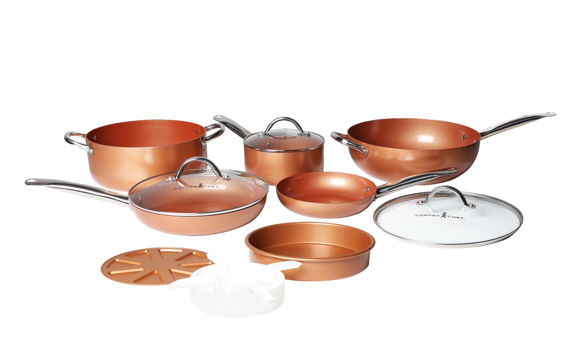 مجموعة مواعين مطبخ 8 قطع كوبر شيف Copper Chef Cookware Set