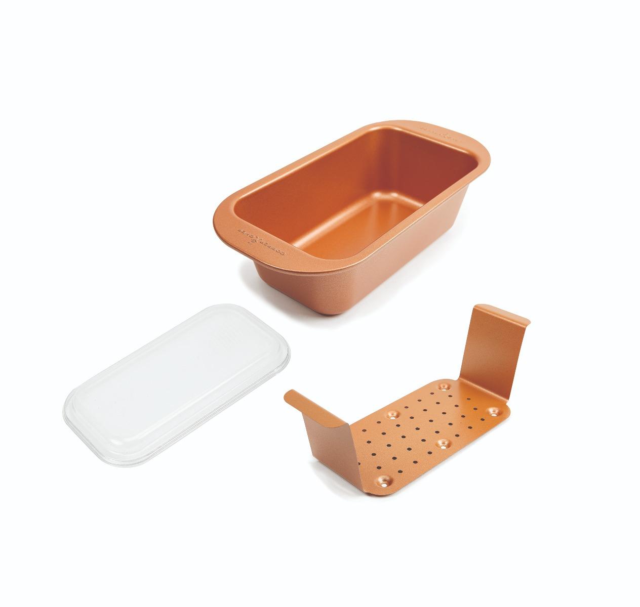 صينية فرن مستطيلة 9.5 انش ثلاث قطع كوبر شيف Copper Chef Loaf Pan