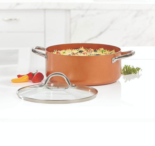 copperchef Copper Chef Round Casserole With Lid, 29 cm, 540-900109 - SW1hZ2U6OTY0MTgw