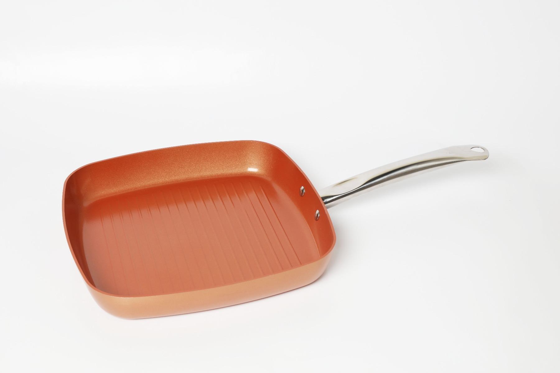 مقلاة جريل نحاس مربعة 11 انش كوبر شيف Copper Chef Square Fry Pan