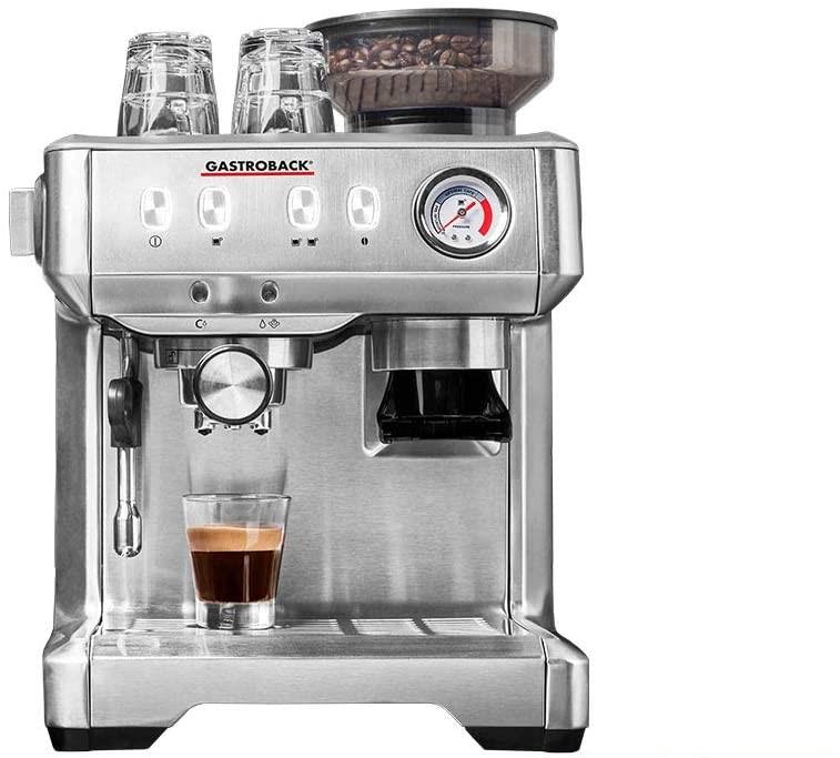 ماكينة قهوة اسبريسو 2 لتر مع مطحنة غازتروباك باريساتا Gastroback Design Espresso Advanced Barista