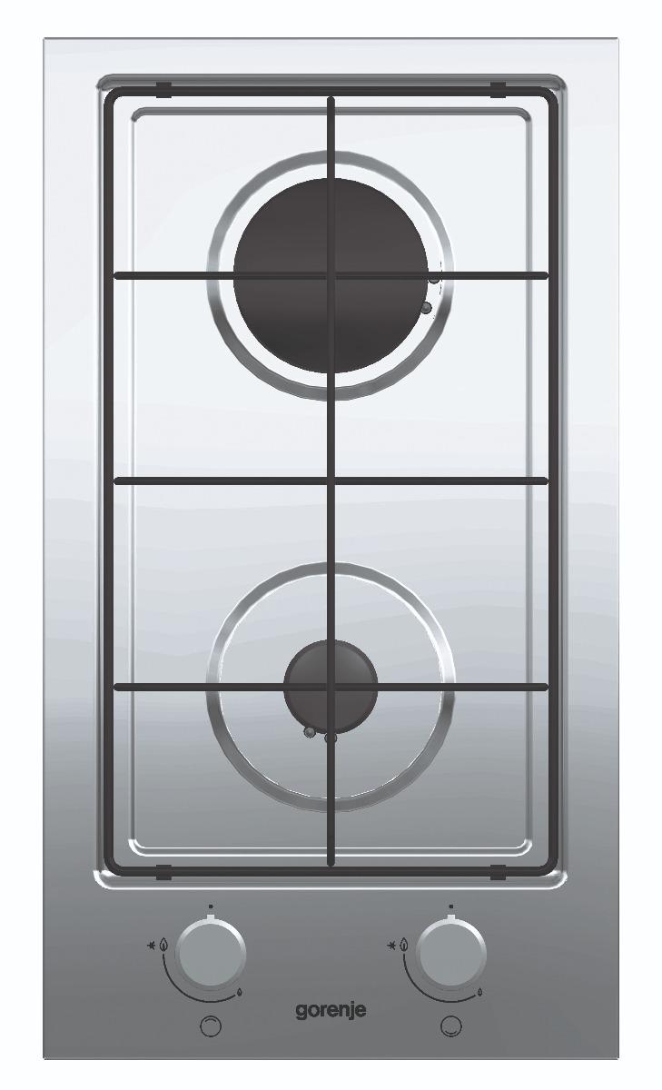 موقد غاز سطحي شمعتين 30 سم جورينجي Gorenje Built In Gas Hob