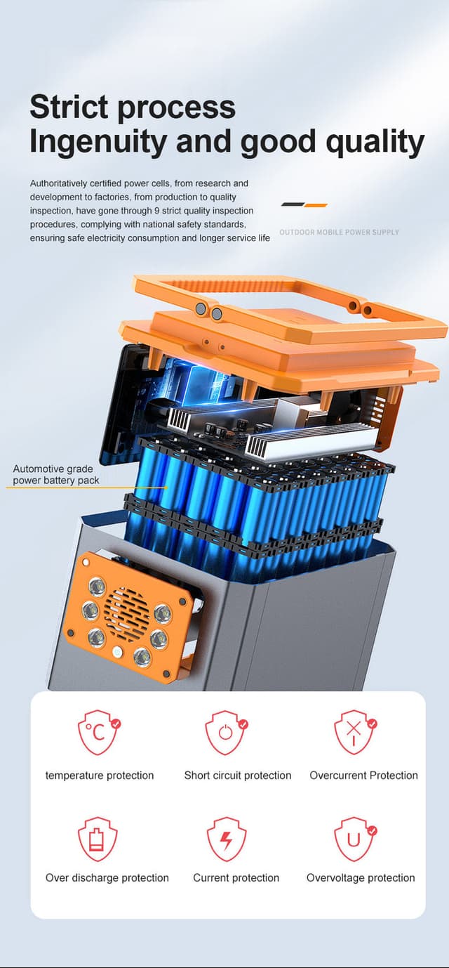 بطارية متنقلة للرحلات كروني 500 واط Crony BS500 Portable Power Station