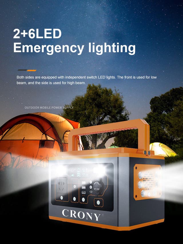 بطارية متنقلة للرحلات كروني 500 واط Crony BS500 Portable Power Station