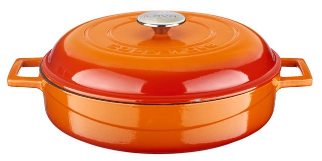 قدر طبخ كسرولة بورسلان 28 سم متعدد الاستخدامات لافا برتقالي Lava Multi-Purpose Casserole - SW1hZ2U6OTY2ODU0