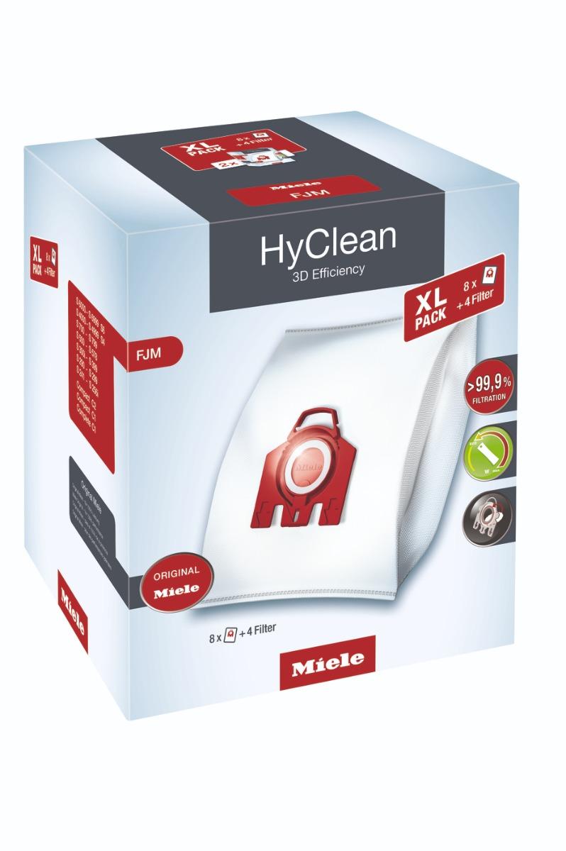 Miele XL HyClean 3D FJM dustbags, 3.5 liters (8 bags), 10455090