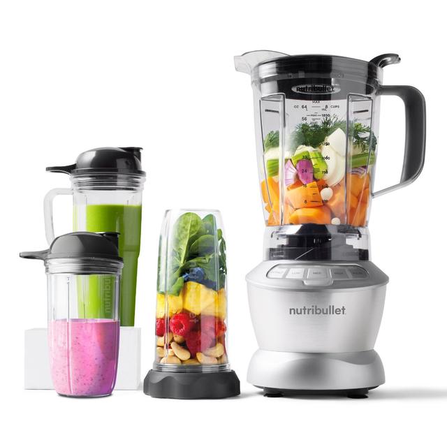 خلاطة كهربائية كبيرة 1.8 لتر مع بلندر وكوب شرب نوتريبولت Nutribullet Full Size Blender + Combo - SW1hZ2U6OTY2OTM2