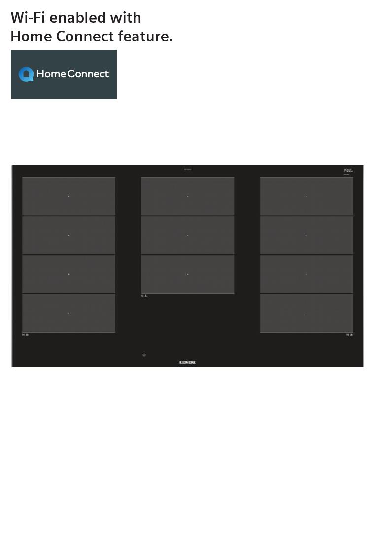 Siemens Home Connect Built In Electric Hob, Induction, 90 cm, EX975KXW1E