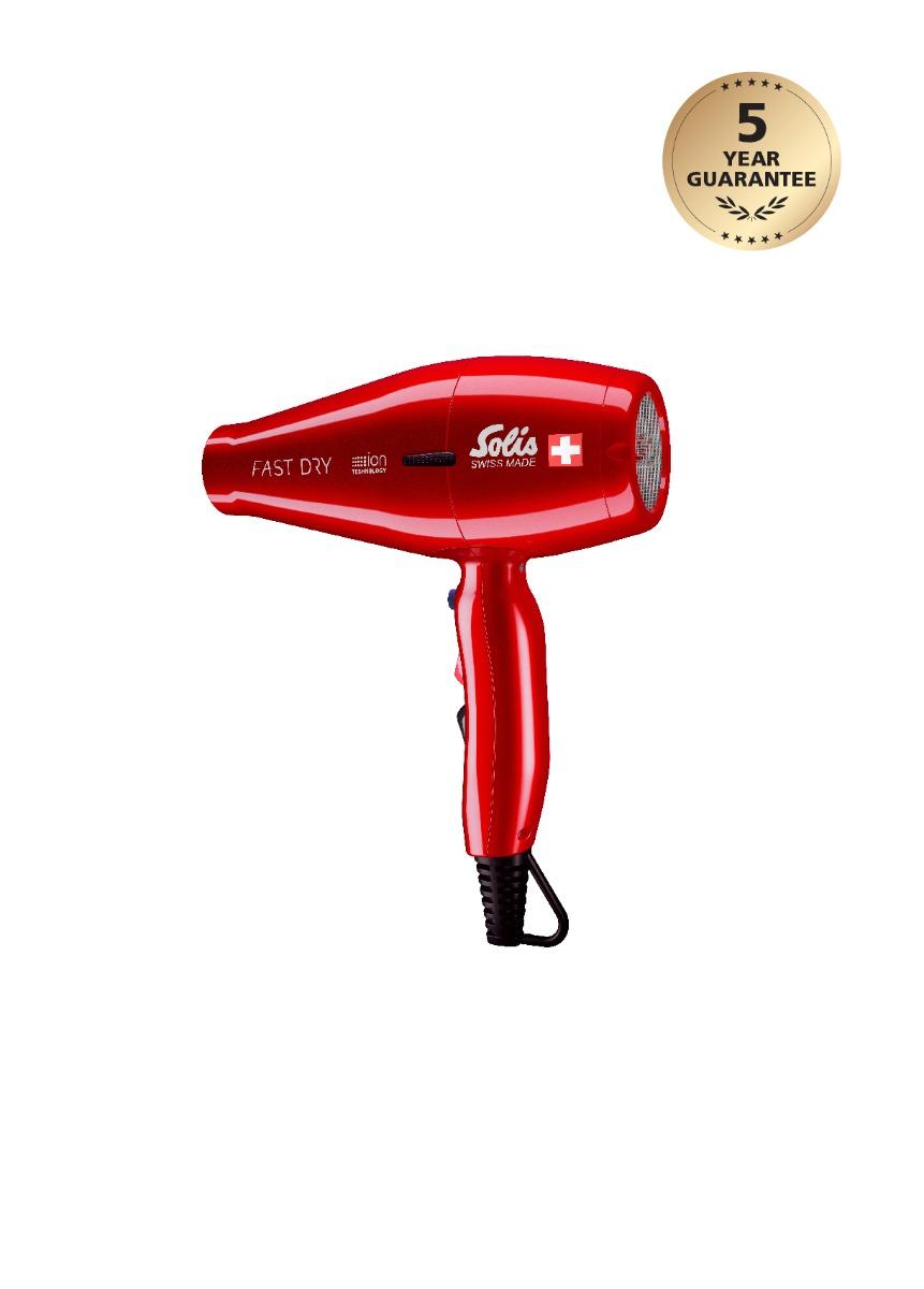 استشوار شعر 2200 واط سوليس أحمر Solis Fast Dry Hair Dryer