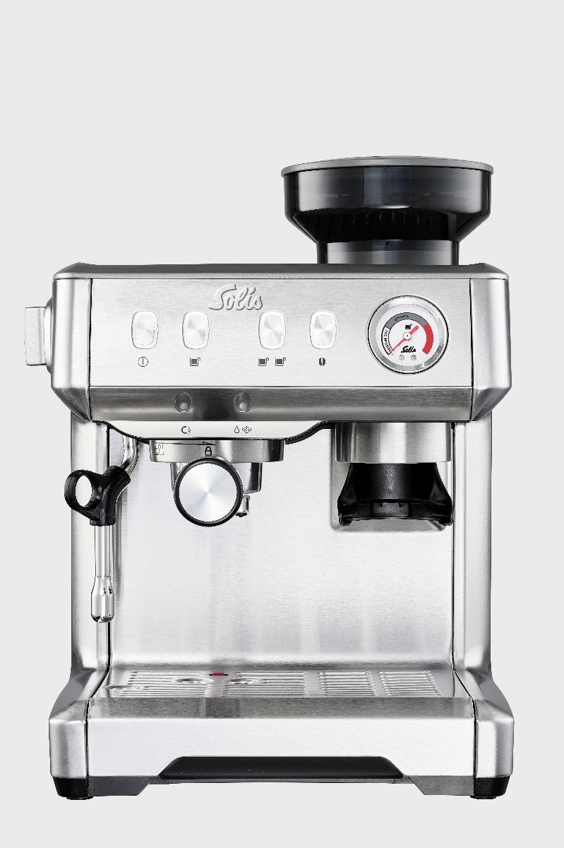 ماكينة قهوة اسبريسو بمطحنة 220 غرام 2.5 لتر سوليس Solis Grind and Infuse Compact Coffee Machine