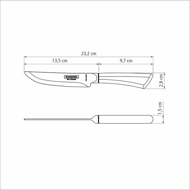 Tramontina 5 Inch Jumbo Steak Knife, 21571095 - SW1hZ2U6OTYzMzM2