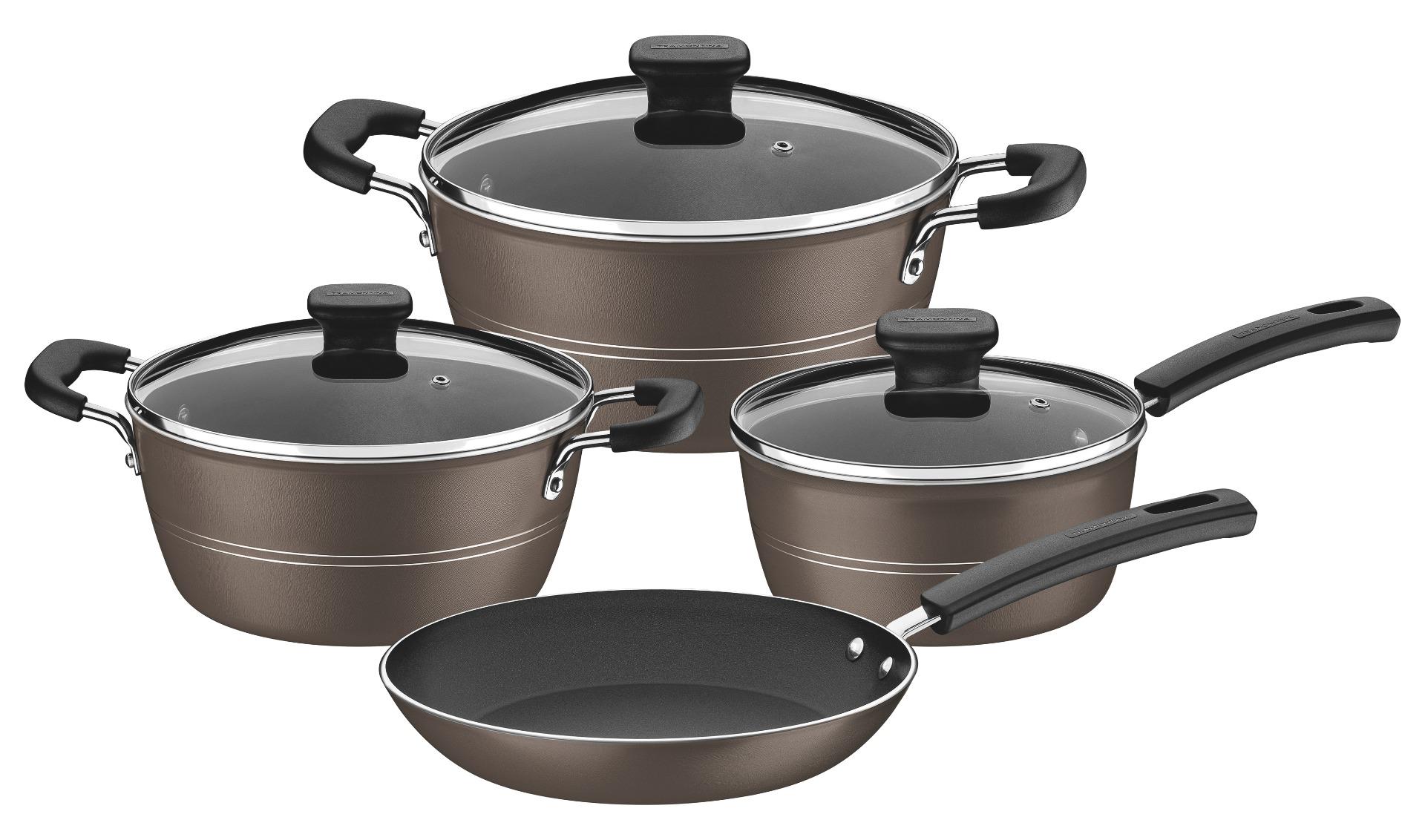 طقم أواني طهي 7في1 ترامونتينا سيسيليا بني Tramontina Sicilia Cookware Set