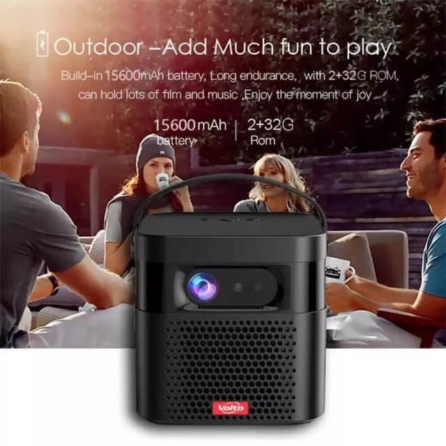 بروجكتر لاسلكي أندرويد فولتو مناسب للمعلمين Volto Portable Projector 3D Video Projector Android 9.0