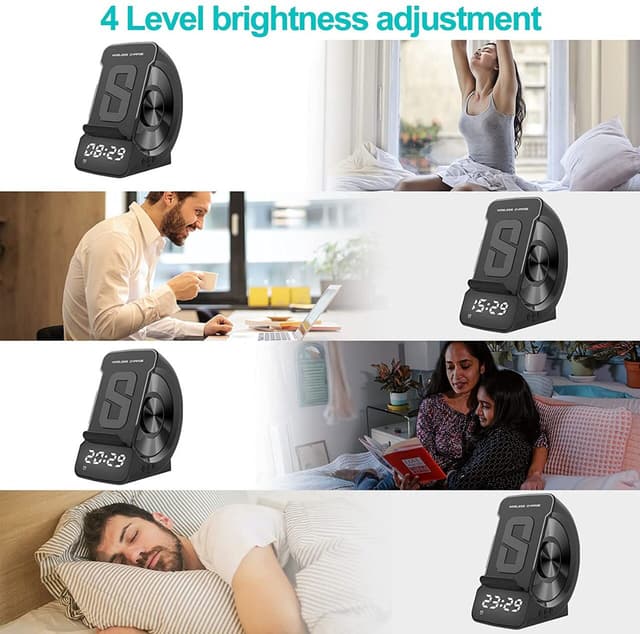 ساعة ذكية مع سبيكر و شحن لاسلكي Wireless Charger Clock Speaker WD-200