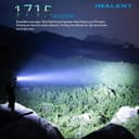 Imalent SR16 Tactical Flashlight 55000 Lumens Super Bright LED Rechargeable Spotlight, Cree XHP50.3 HI LEDs Torch Searchlight 1715 Meters Beam, with Handle Suitable for Hunting, Searching, Emergency