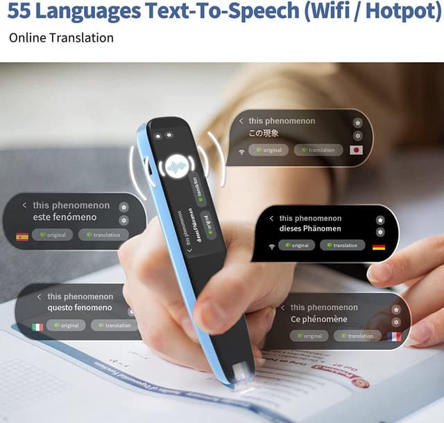 قلم جهاز الترجمة الفورية وقراءة ذكي 112 لغة Newyes Scan Reader Pen Voice Translator Device