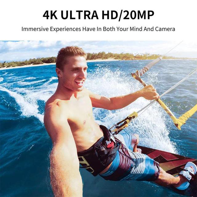 كاميرا فيديو مع شاشة مزدوجة Ausek Action Camera 5K 30Fps Touch Dual Screen - SW1hZ2U6OTY5ODYx