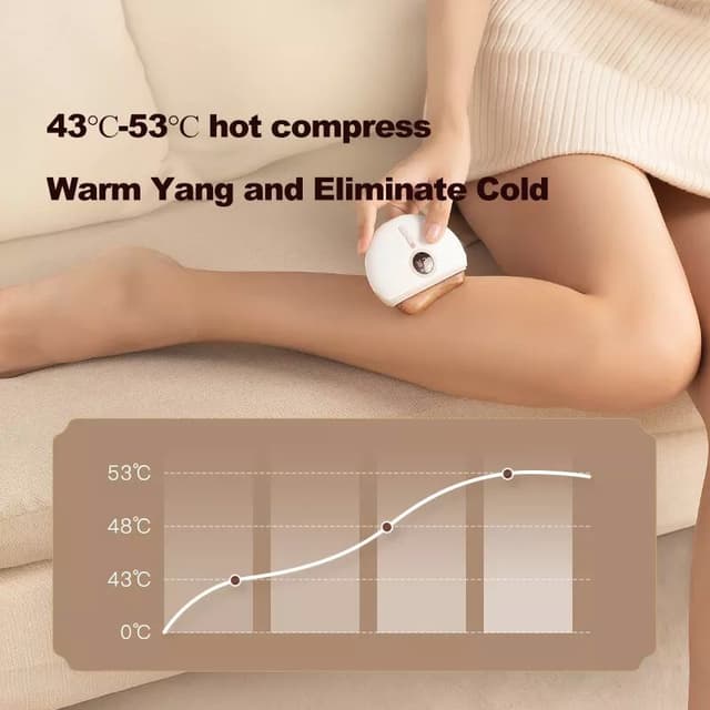 جهاز تدليك الوجه الكهربائي بتقنية تدليك غواشا Gua Sha Facial Tools Massager 3-level Heat & Vibration