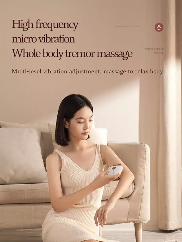 جهاز تدليك الوجه الكهربائي بتقنية تدليك غواشا Gua Sha Facial Tools Massager 3-level Heat & Vibration