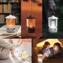فواحة كهربائية مع إضاءة محمولة Kerosene Lamp Air Humidifier Aromatherapy Diffuser