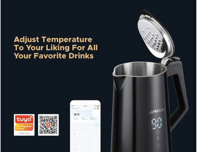 غلاية كهربائية ذكية ليبريسو 1.7 لتر LePresso Smart Cordless Electric Kettle With LED Display