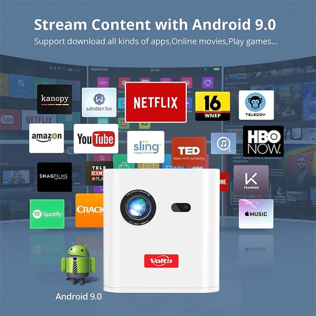 بروجكتر صغير للجوال محمول بالبطارية فولتو Volto Projector Sky 010 Battery outdoor mini projector