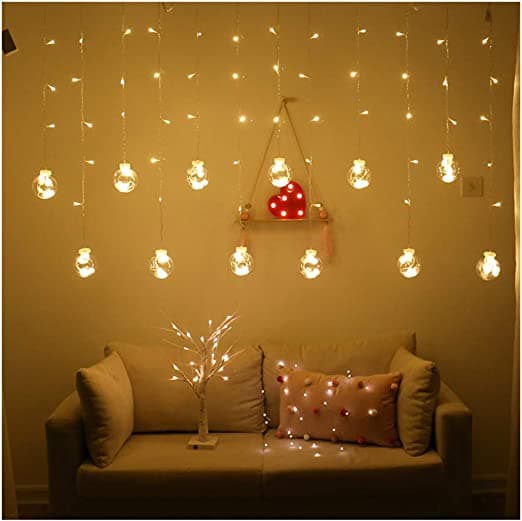 زينة رمضان للبيت 10 كرات مضيئة 5 متر Toby's Ramadan Clear Globe Shaped LED String Light