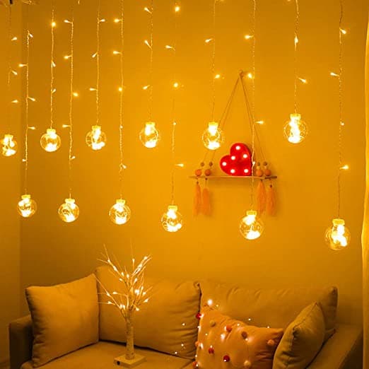 زينة رمضان للبيت 10 كرات مضيئة 5 متر Toby's Ramadan Clear Globe Shaped LED String Light