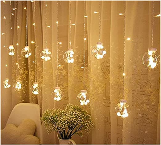 زينة رمضان للبيت 10 كرات مضيئة 5 متر Toby's Ramadan Clear Globe Shaped LED String Light