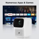 Wanbo T4 Wifi6 Android Projector, LED Support 1080P, 450 ANSI Lumen