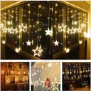 Toby's LED String Five Pointed Star Shape Curtain Ramadan Light