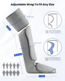 Leg Massager for Circulation and Relaxation, Calf Feet Thigh Massage, Sequential Wraps Device with 6 Modes 4 Intensities, Helps to Relax Legs