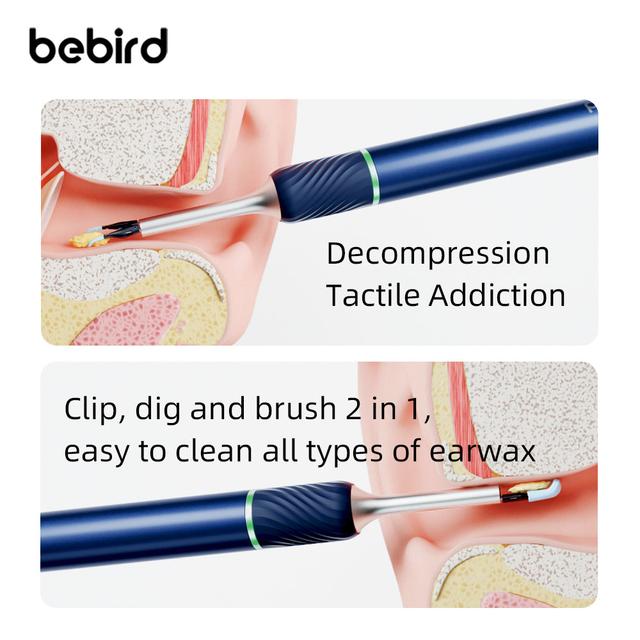 جهاز تنظيف الاذن اللاسلكي بيبيرد مع كاميرا Bebird Note 5 Pro Ear Wax Removal with Camera - SW1hZ2U6OTg0ODg2