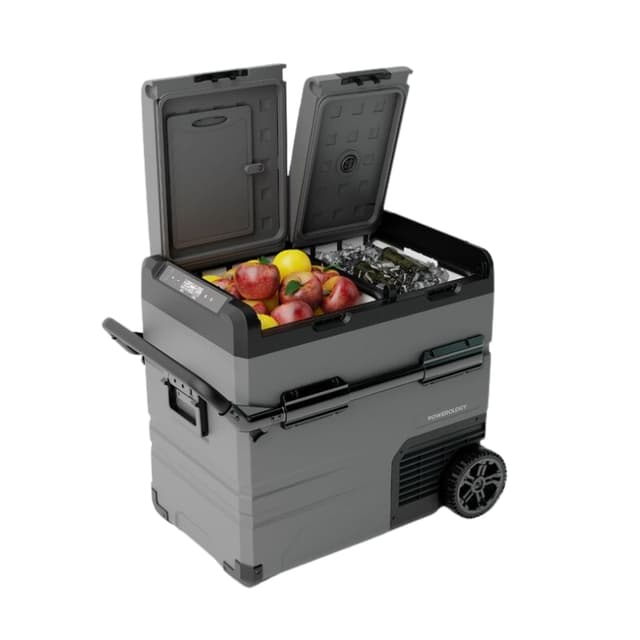 ثلاجة سيارة تجميد باورولوجي 55 لتر 15600 مللي أمبير Powerology Smart Dual Compartment Portable Fridge & Freezer