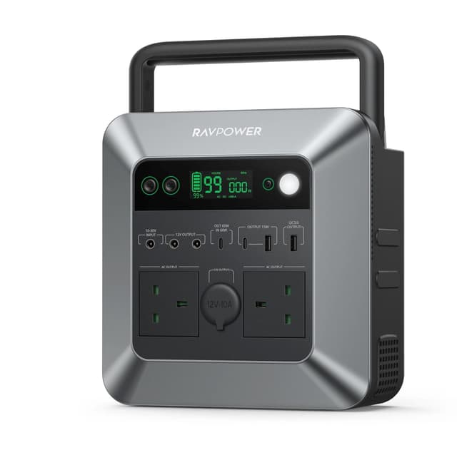 RavPower 600W Portable Power Station - Black