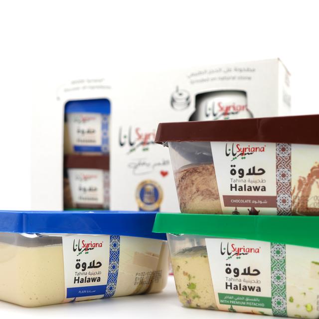 طحينة فاخرة 900 جرام مع 3 علب حلاوة طحينة سيريانا Syriana Tahina + Halawa Tahinia