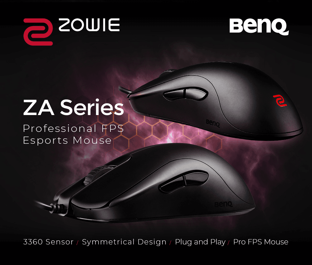 BenQ ZOWIE ZA13-B (Small) 3360 Sensor Symmetrical Esports Gaming